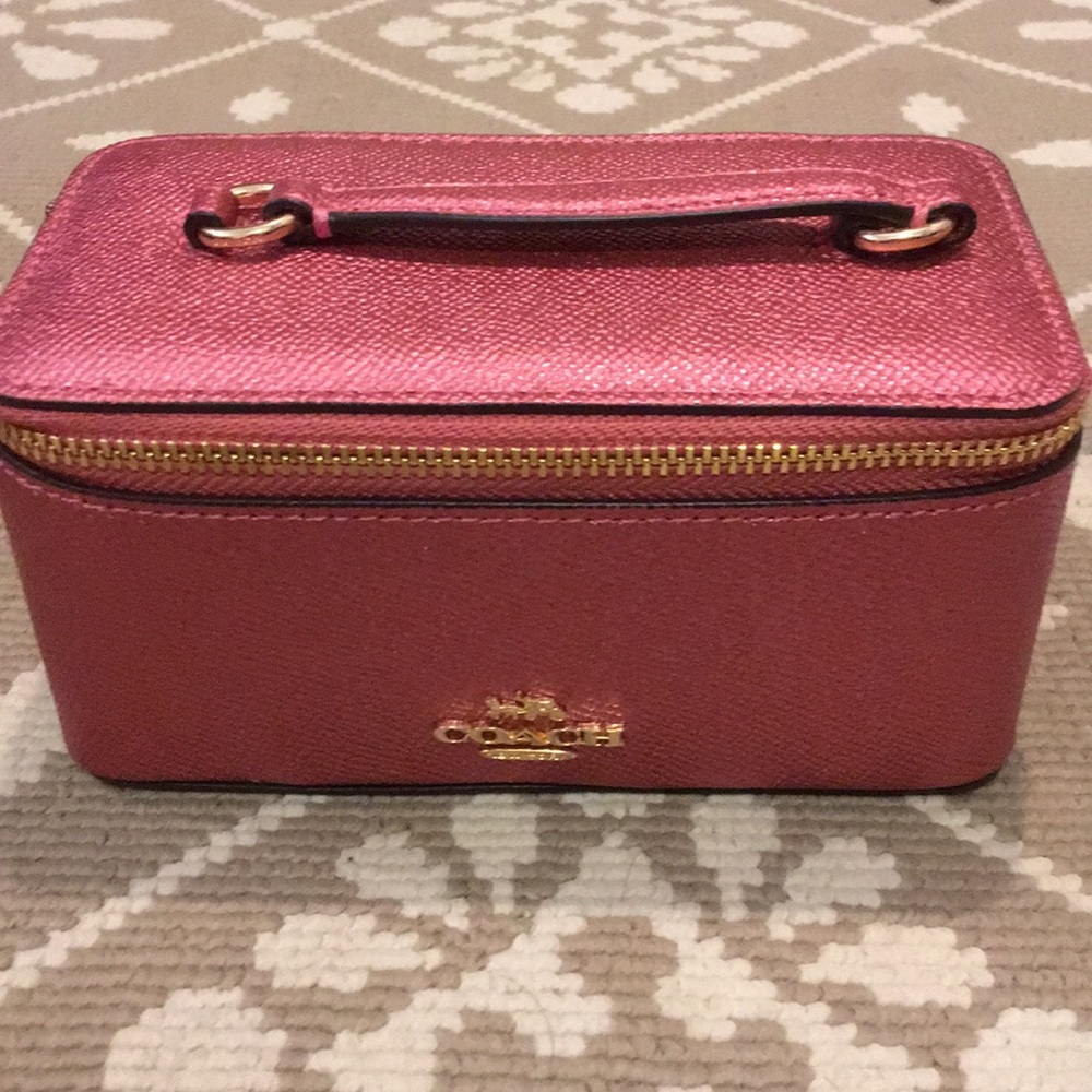 Coach Jewelry Vanity Case Metallic Ant Blush